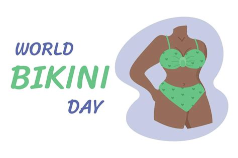 mundo bikini día vector ilustración de un mujer en bikini 36386649