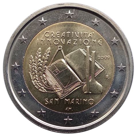 San Marino 2 Euro Gedenkmünze Jahr der Kreativität und Innovation 2009