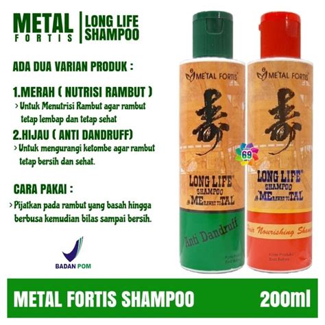 Jual Shampoo Metal Fortis Long Life Ml Bpom Satuan Shopee Indonesia