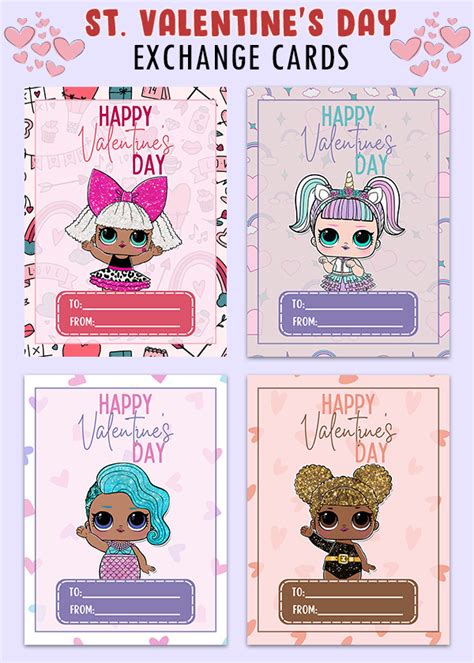 Lol Surprise Dolls St Valentines Day Cards