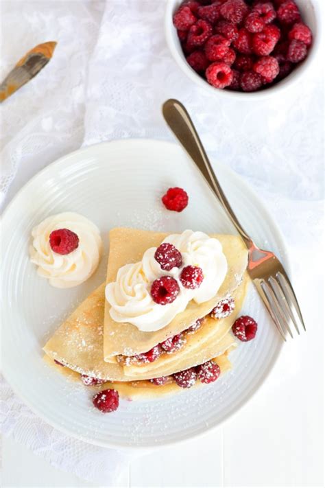 Raspberries N Creme Biscoff Crepes