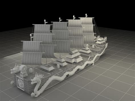 3D Model Chinese Dragon Boat - TurboSquid 2234138