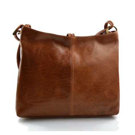 Bolsa De Cuero De Mujer Marron Mate Bandolera Bolso Espalda Bolso Piel