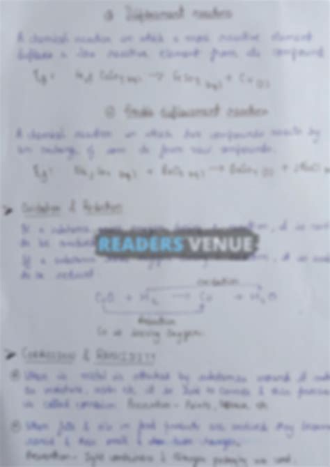 Solution Chemical Reactions And Equations Class Classs Science