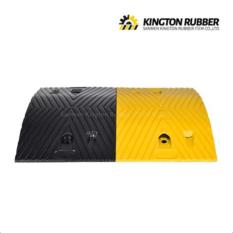 Most Popular Black And Yellow Bolt Down Speed Bump Hump China Rubber