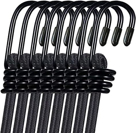 Bungee Cord Akamino 12 Pack Adjustable Bungee Cords With Metal Hooks