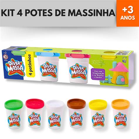 Massinha De Modelar Diver Massa Kit Potinhos Sortidos Shopee Brasil