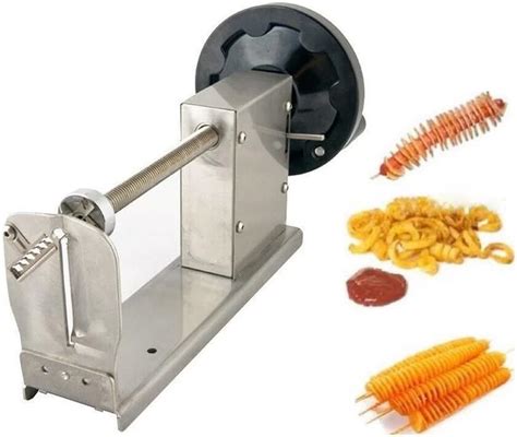 3 Blade Tornado Potato Cutter Manual Potato Slicer Stainless Steel