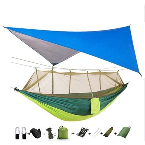 Moustiquaire Ext Rieure Parachute Hamac De Camping Portable Avec B Che