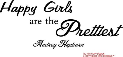 Audrey Hepburn Happy Girls Are The Prettiest Wall Art Wall