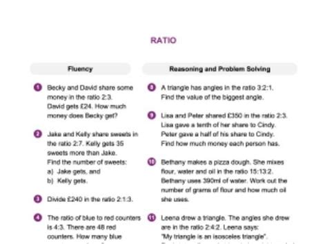 Ratio And Proportion Ratio Teaching Resources