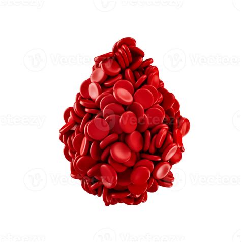 Drop Of Red Blood Cells 3d Illustration 27243800 Png