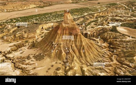 drone photo Bardenas Reales Spain Europe Stock Photo - Alamy