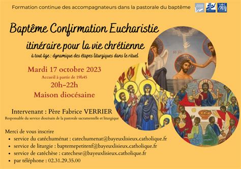 Bapt Me Confirmation Eucharistie Itin Raire Pour La Vie Chr Tienne