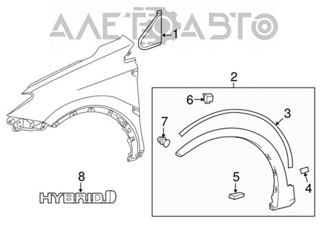 Накладка арки крыла передняя правая Toyota Rav4 13-18 узкая новый OEM ...
