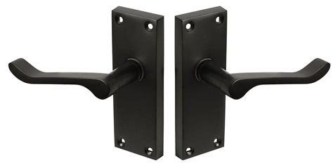 Victorian Scroll Matt Black Internal Door Handles Set 120x42mm EBay