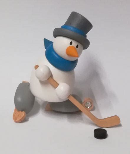 Hobler Schneemann Otto Beim Eishockey Holz Kunst Goertz De