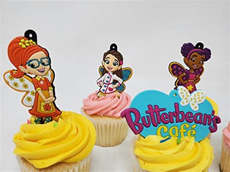 Butterbean S Cafe Cupcake Topper Set Featuring Butterbean Dazzle