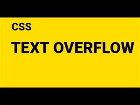 Css Text Overflow In Hindi Youtube