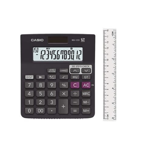 Calculator Casio Check Correct MJ 12D BK OfficeDel