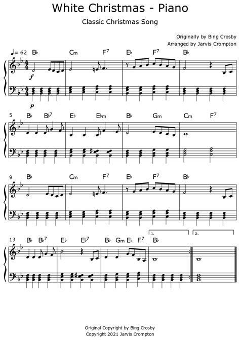 White Christmas - Piano - Sheet music for Piano