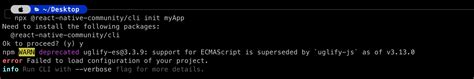 Npx React Native Info And Npx React Native Init Fails With Error