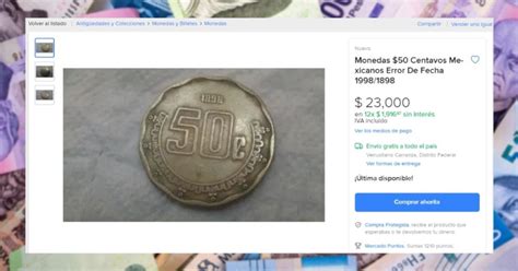 Esta moneda de 50 centavos vale hasta 23 mil pesos por esta razón La