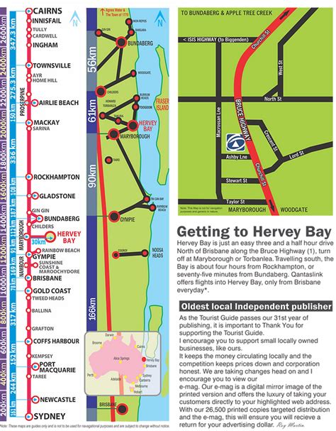 Maps Hervey Bay And Fraser Island Tourist Guide