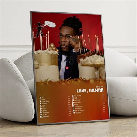 Burna Boy Love Damini Album Cover Poster Wall Art Burna Etsy