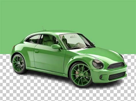 D Green Car Drivers Day Concept Premium Ai Generated Psd