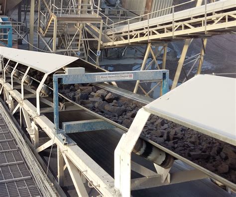 #MetalDetector installed on an #aggregate conveyor identifying metal
