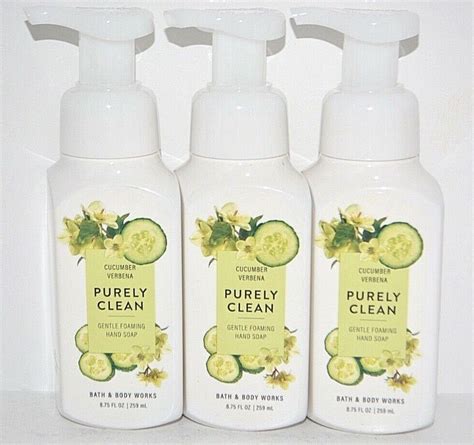 3 Bath And Body Works Cucumber Verbena Gentle Foaming Hand Soap Wash 8 75 Oz Ea Ebay