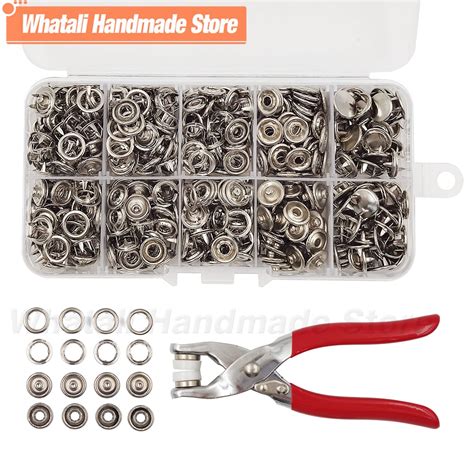 Pcs Mm Metal Prong Snap Button Press Prong Fastener Studs With