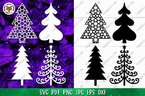 Christmas Tree Paper Cut File SVG Graphic By Digital Craftyfox