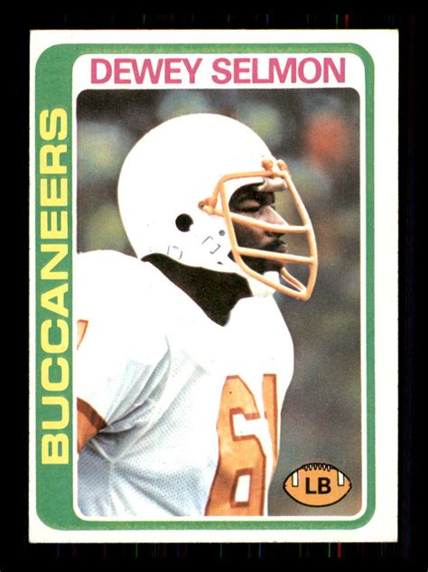 1978 Football Topps Dewey Selmon Tampa Bay Buccaneers 106 2 EBay