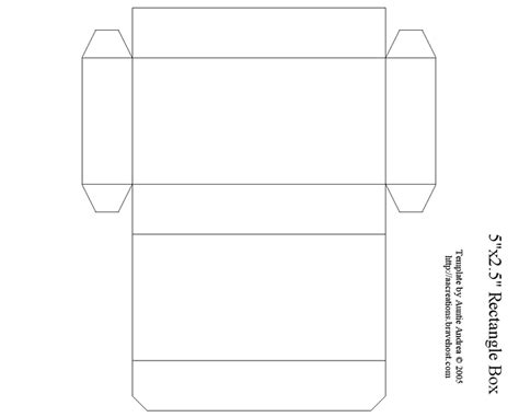 Rectangle Box Template Printable