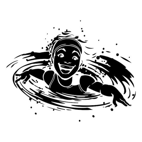 Premium Vector Swimmer In The Swimming Pool Vector Illustration Of A