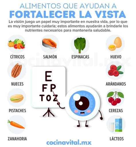 Tipos De Alimentos Que Ayudan A La Vista Y A La Salud Ocular