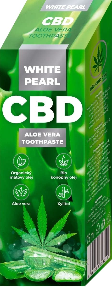 Vitalcare White Pearl Cbd Aloe Vera Toothpaste Aloe Vera Whitening