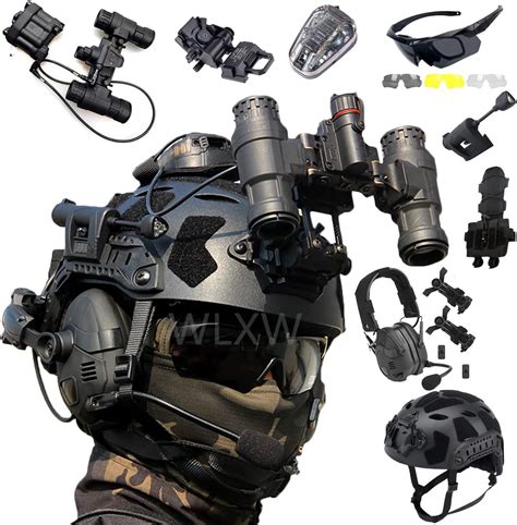 Wlxw Fast High Cut Tactical Helmet Tactical Headset Bluetooth