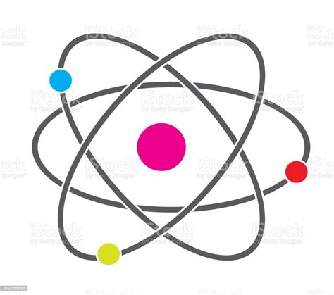 Atom Icon Vector Isolated In White Background Stock Illustration