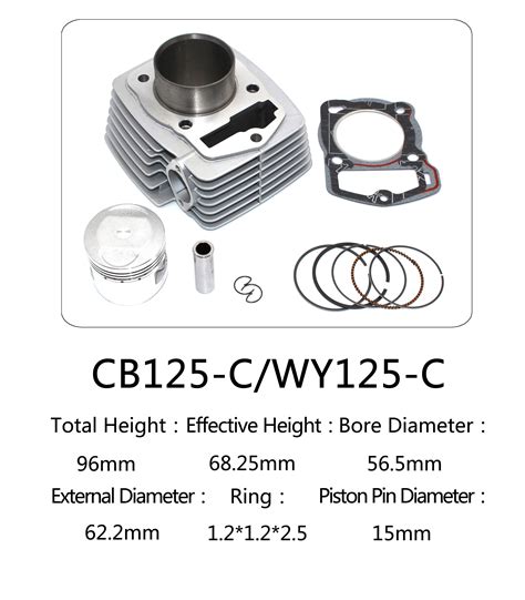 CB125 C Durable Motorcycle Cylinder Kit For Honda Seriesaluminum Cylinder