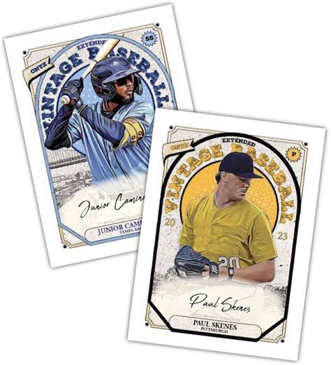 Onyx Vintage Extended Baseball Checklist Set Info Boxes