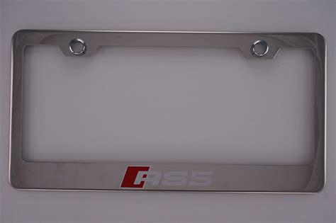 Audi Rs5 Chrome License Plate Frame With Caps By Pcr