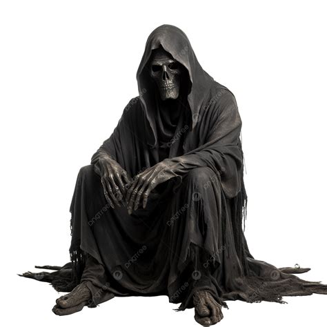 halloween grim reaper sitting halloween grim reaper ghost png