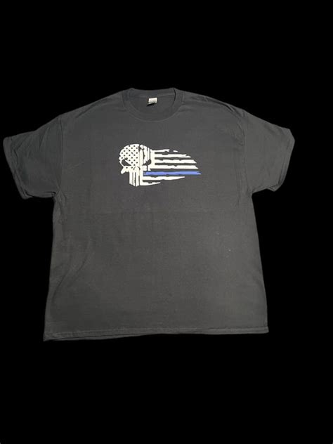 Thin Blue Line Punisher Flag Etsy