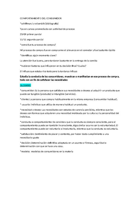 Comportamiento DEL Consumidor COMPORTAMIENTO DEL CONSUMIDOR