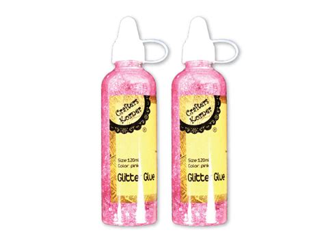 120ml Craft Glitter Glue Pink