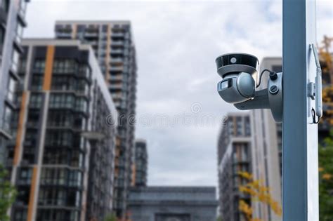 Closeup Of Closed Circuit Television Cctv In A Apartment Complex