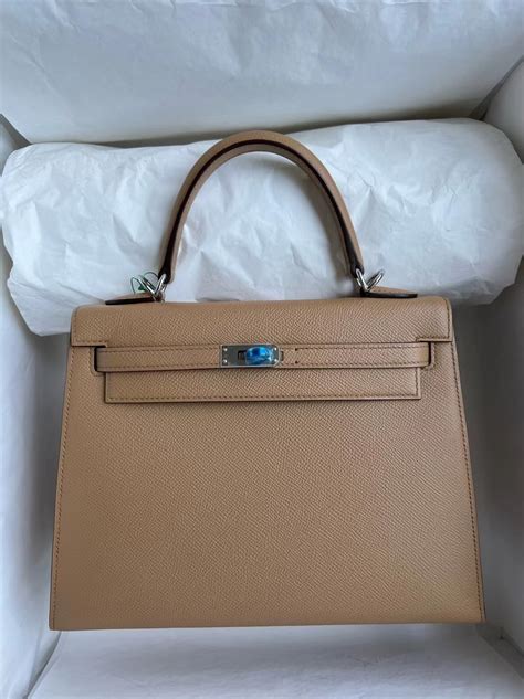 Hermes Kelly 25 Epsom 0M Chai 瑪薩拉茶色 內拼 X9 Mauve Sylvestre 銀扣 Qatar